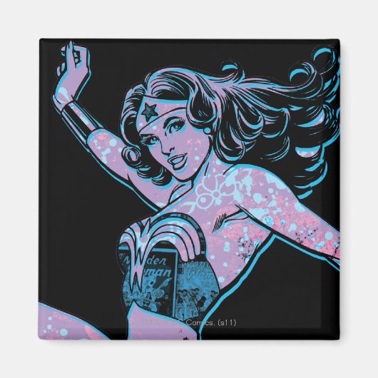 Wonder Woman Colorful Pose Magneet (Voorkant)