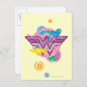 Wonder Woman Colorful Scribbles Briefkaart (Voorkant / Achterkant)