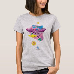Wonder Woman Colorful Scribbles T-shirt