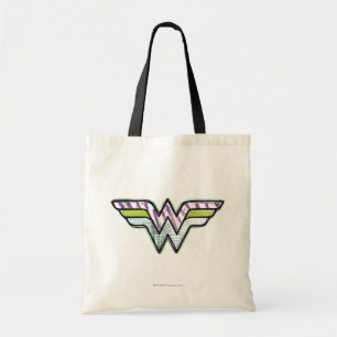 Wonder Woman Colorful Sketch Logo Tote Bag