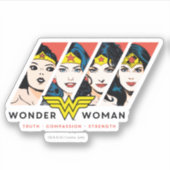 Wonder Woman Comic Evoluhic Sticker (Voorkant)