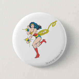 Wonder Woman Cuffs Ronde Button 5,7 Cm