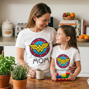 Wonder Woman Custom Circle & Stars Logo T-shirt