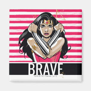 Wonder Woman Defend - Sjabloon Magneet