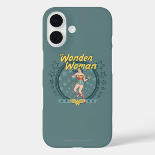 Wonder Woman Disted Star Design iPhone 16 Hoesje
