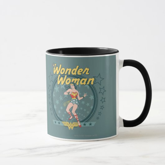 Wonder Woman Disted Star Design Mok (Rechts)