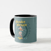 Wonder Woman Disted Star Design Mok (Voorkant links)
