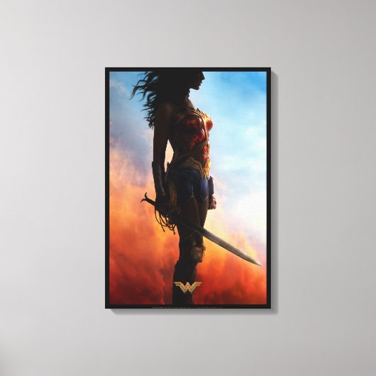 Wonder Woman Duststorm Silhouette Canvas Afdruk (Voorkant)