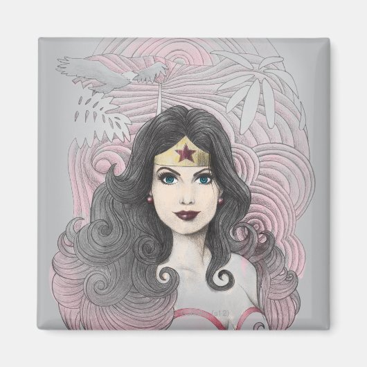Wonder Woman Eagle en Trees Magneet (Voorkant)