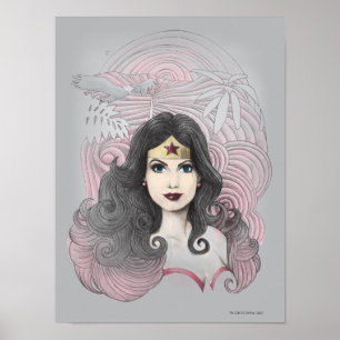 Wonder Woman Eagle en Trees Poster