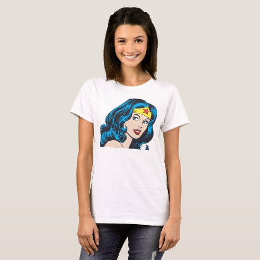 Wonder Woman Face T-shirt (Voorkant volledig)