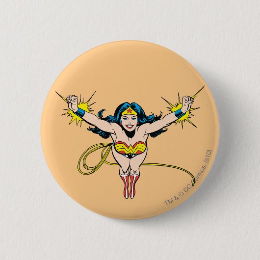 Wonder Woman Fly Forward Ronde Button 5,7 Cm (Voorkant)