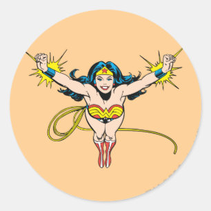 Wonder Woman Fly Forward Ronde Sticker