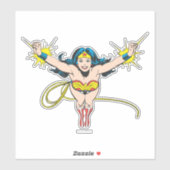 Wonder Woman Fly Forward Sticker (Vel)