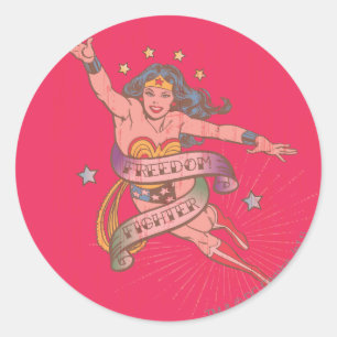 Wonder Woman Freedom Fighter Ronde Sticker