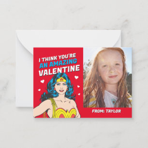 Wonder Woman Gelukkige Valentijnsdag Notitiekaartje