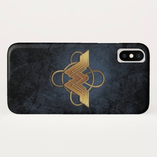 Wonder Woman Gold Symbool over Lasso Case-Mate iPhone Case (Achterkant (horizontaal))