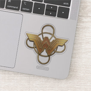 Wonder Woman Gold Symbool over Lasso Sticker