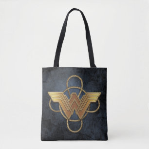 Wonder Woman Gold Symbool over Lasso Tote Bag