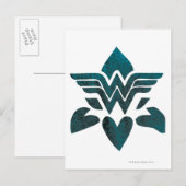 Wonder Woman Grunge Logo Briefkaart (Voorkant / Achterkant)