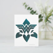 Wonder Woman Grunge Logo Briefkaart (Staand voorkant)