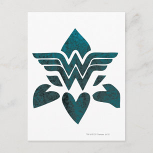 Wonder Woman Grunge Logo Briefkaart