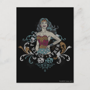 Wonder Woman Halftone Briefkaart
