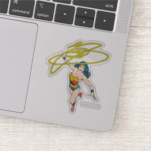 Wonder Woman Holds Lasso Sticker
