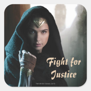 Wonder Woman in Cloak Vierkante Sticker