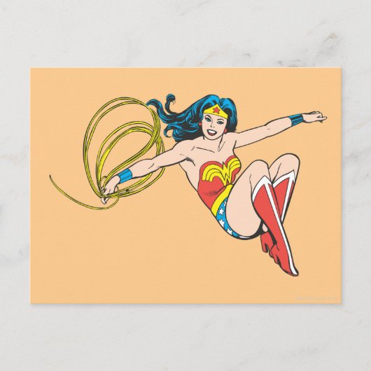 Wonder Woman Jumping Briefkaart (Voorkant)