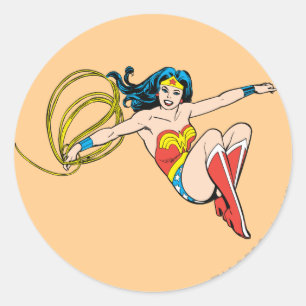Wonder Woman Jumping Ronde Sticker