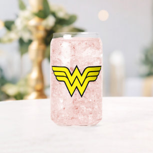 Wonder Woman   Klassieke Logo Blikvorm Glas