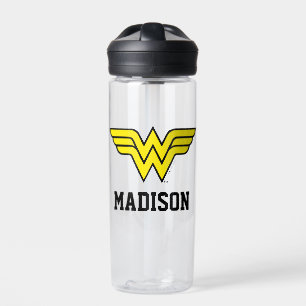 Wonder Woman Klassieke Logo Jouw namen toevoeg Waterfles