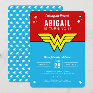 Wonder Woman - Klassieke Logo sterren op zaterdag Kaart