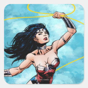 Wonder Woman & Lasso of Truth Vierkante Sticker