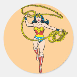 Wonder Woman Lasso over hoofd Ronde Sticker