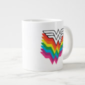 Wonder Woman Layered Rainbow-Logo Extra Grote Beker (Voorkant rechts)
