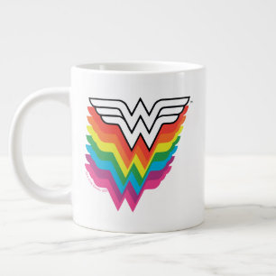 Wonder Woman Layered Rainbow-Logo Extra Grote Beker