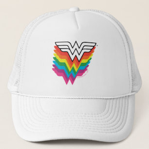 Wonder Woman Layered Rainbow-Logo Trucker Pet