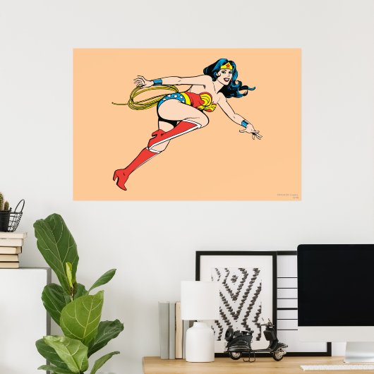 Wonder Woman Leap Right Poster (Thuiskantoor)