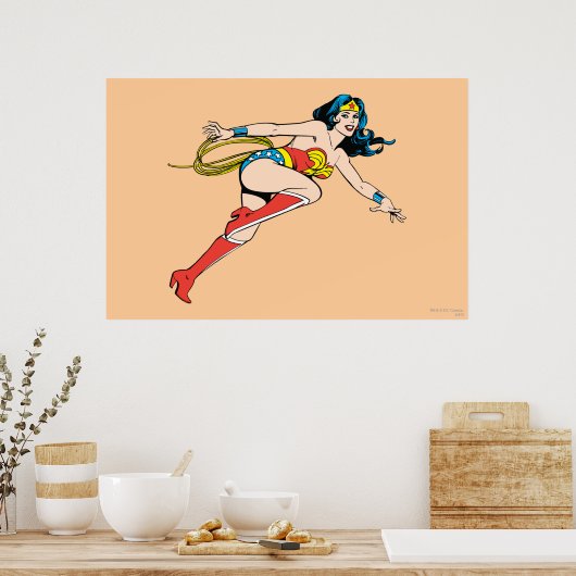 Wonder Woman Leap Right Poster (Keuken)