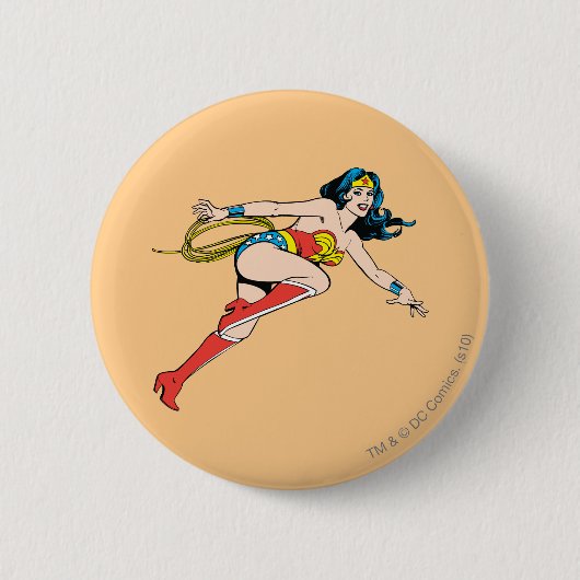 Wonder Woman Leap Right Ronde Button 5,7 Cm (Voorkant)