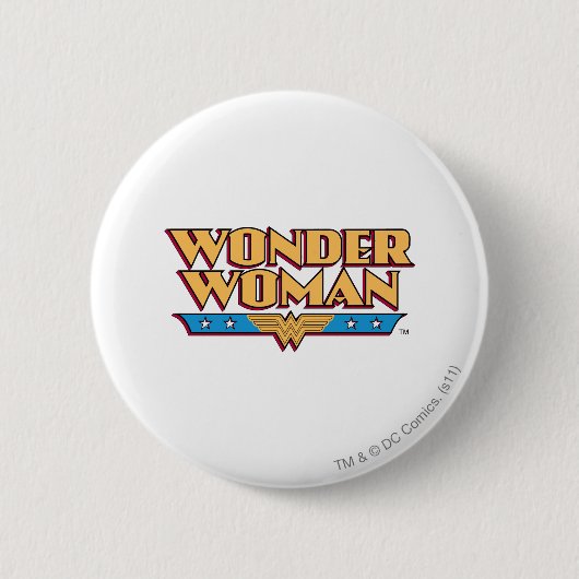 Wonder Woman Logo 2 Ronde Button 5,7 Cm (Voorkant)