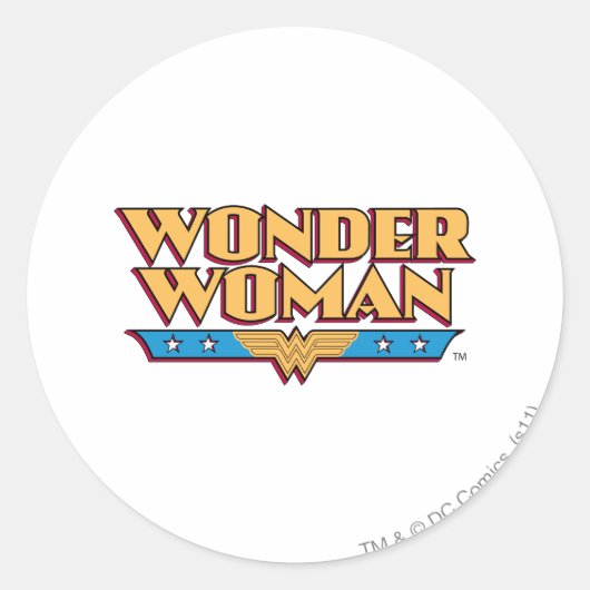 Wonder Woman Logo 2 Ronde Sticker (Voorkant)