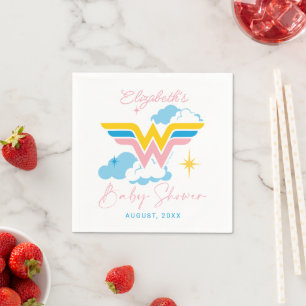 Wonder Woman Logo   BABY SHOWER Servet