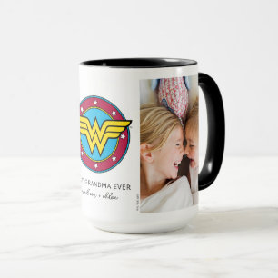 Wonder Woman Logo Beste oma foto Mok