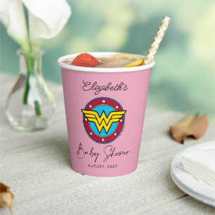 Wonder Woman Logo Nieuwe baby binnenkort verkrij Papieren Bekers