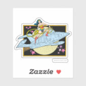 Wonder Woman met Jet Sticker (Vel)