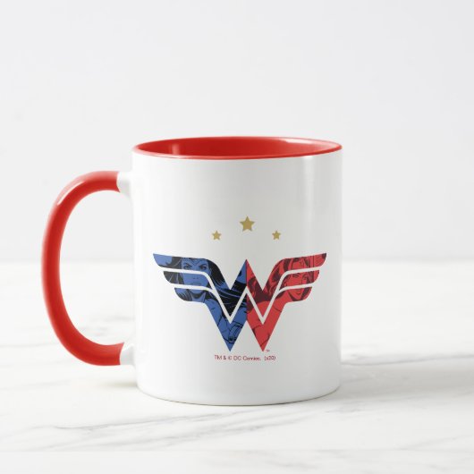 Wonder Woman Modern & Retro Comic Overlay Logo Mok (Links)