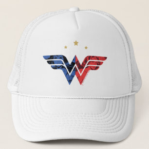 Wonder Woman Modern & Retro Comic Overlay Logo Trucker Pet